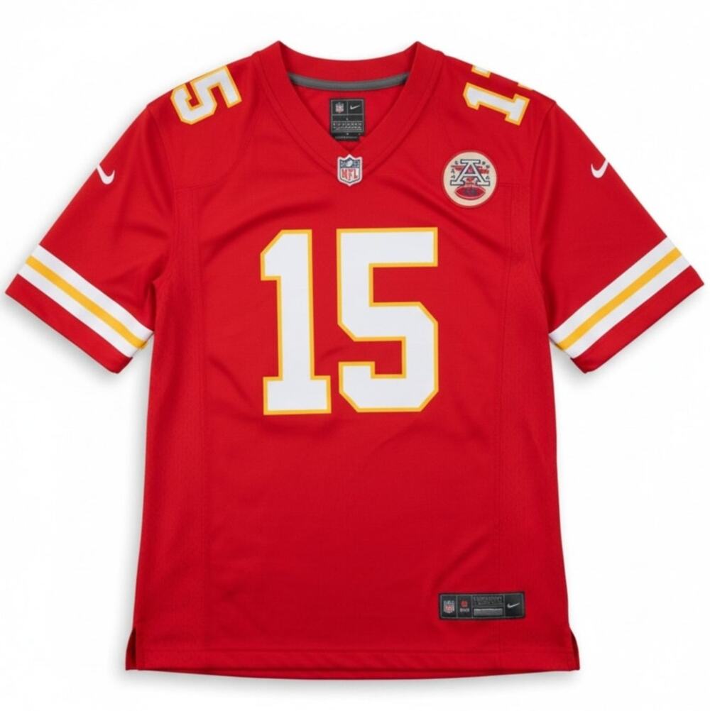NIKE Men's NFL KANSAS CITY CHIEFS "Mahomes 15" Jersey RED YELLOW Size LARGE